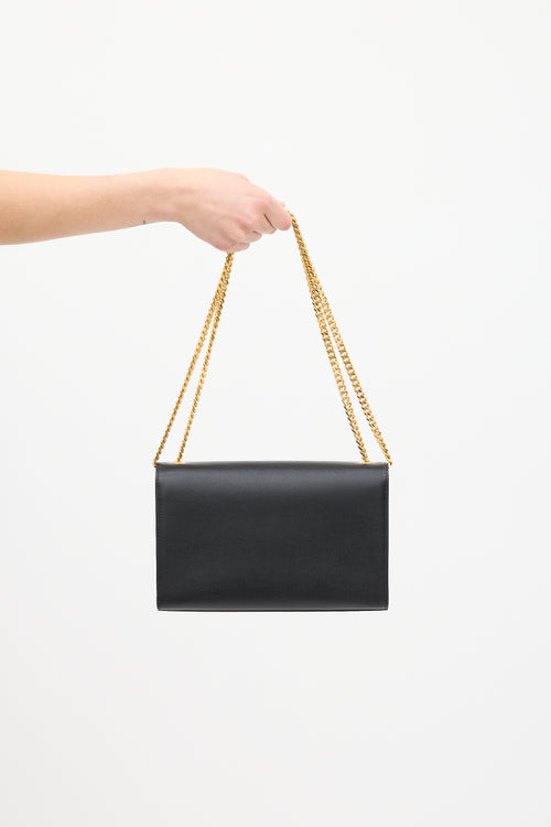 Saint Laurent Black Leather Medium Kate Bag