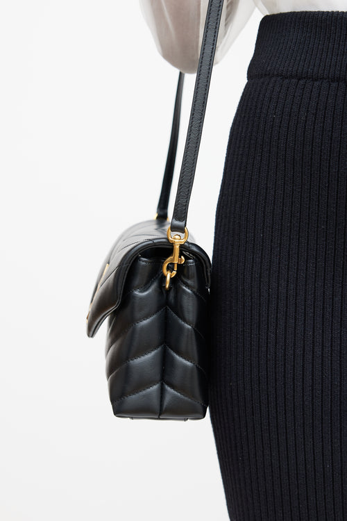 Saint Laurent Black Leather Toy LouLou Bag