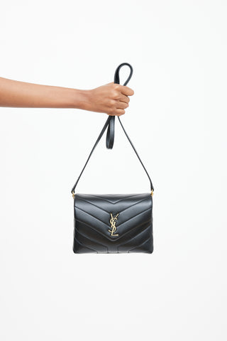 Saint Laurent Black Leather Toy LouLou Bag