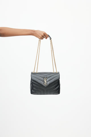 Saint Laurent Black Loulou Quilted Leather Bag