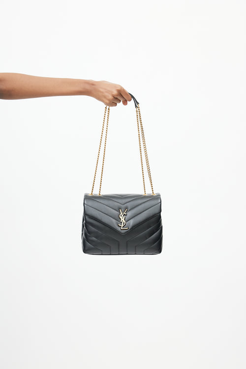 Saint Laurent Black Loulou Quilted Leather Bag