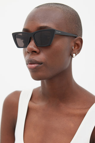 Saint Laurent Black Mica Cateye Sunglasses