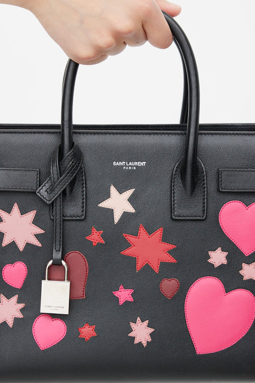 Saint Laurent 2016 Black Baby Heart Sac De Jour Bag