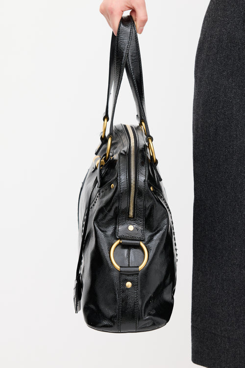 Saint Laurent Black Patent Leather Muse Bag