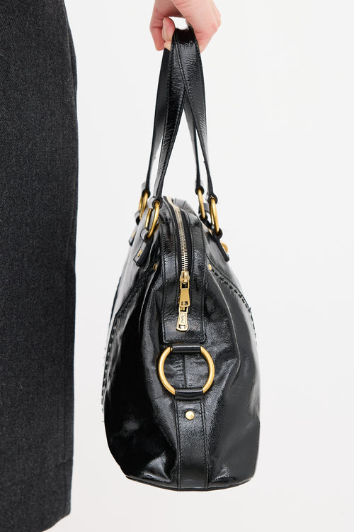 Saint Laurent Black Patent Leather Muse Bag