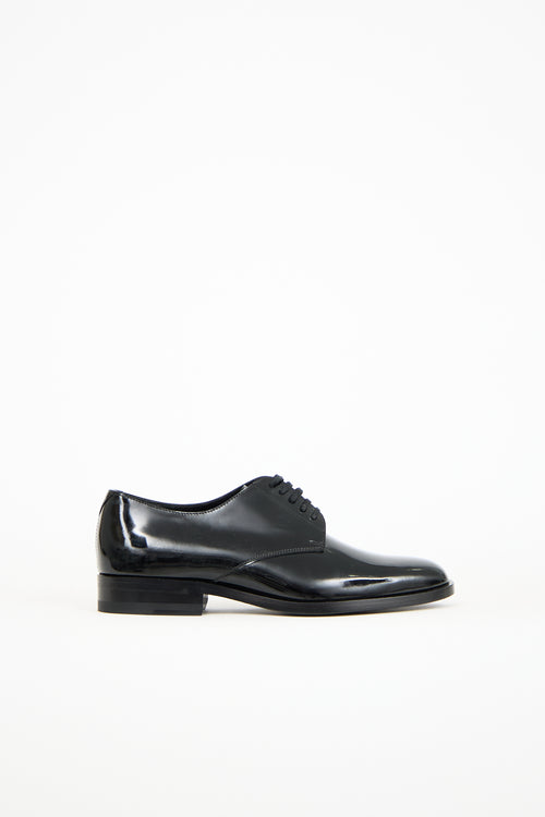 Saint Laurent Black Patent Leather Montaigne Derby