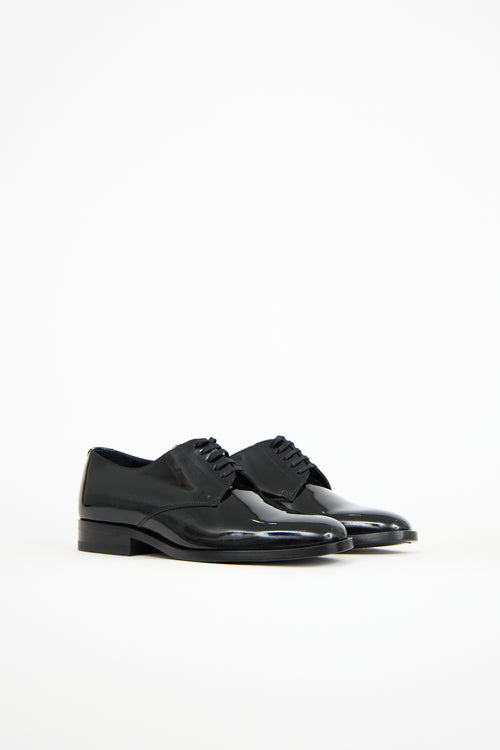 Saint Laurent Black Patent Leather Montaigne Derby