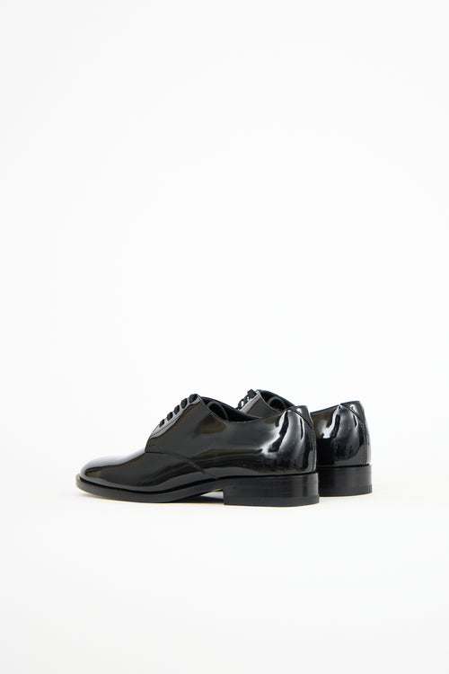 Saint Laurent Black Patent Leather Montaigne Derby