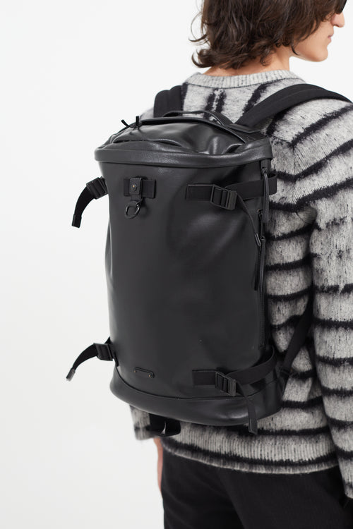 Saint Laurent Black Patent Rivington Race Backpack