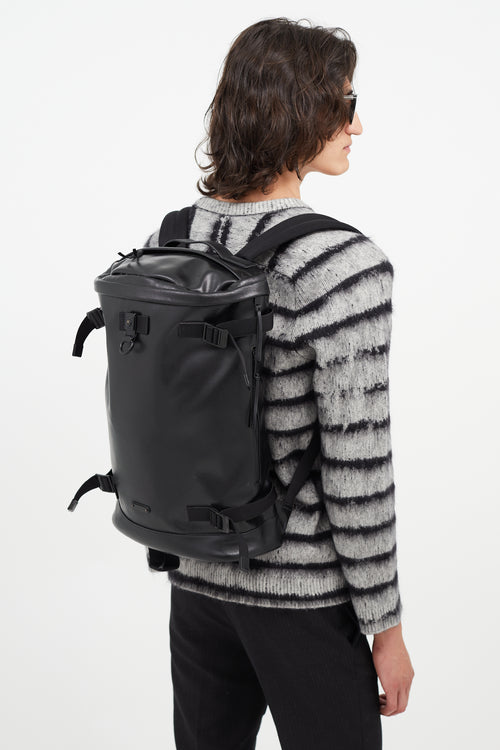 Saint Laurent Black Patent Rivington Race Backpack