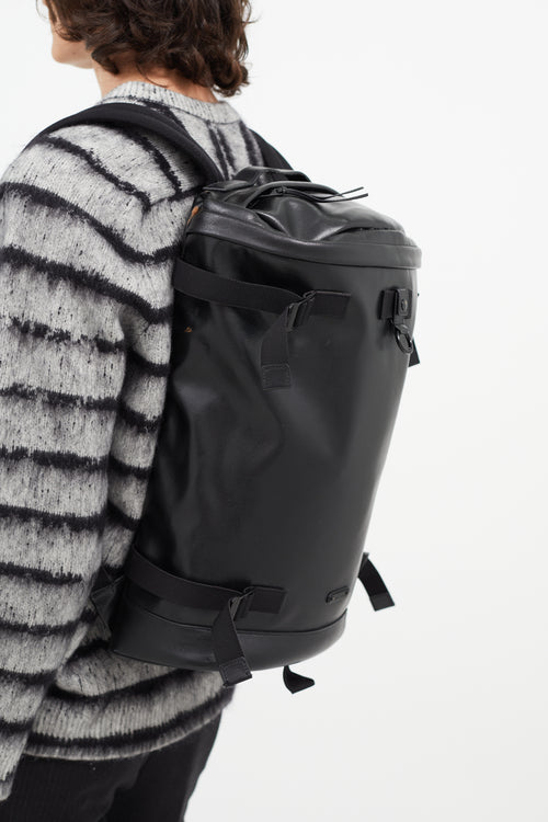 Saint Laurent Black Patent Rivington Race Backpack