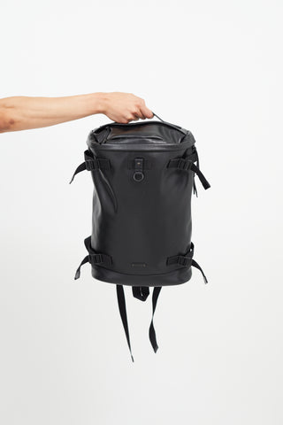 Saint Laurent Black Patent Rivington Race Backpack