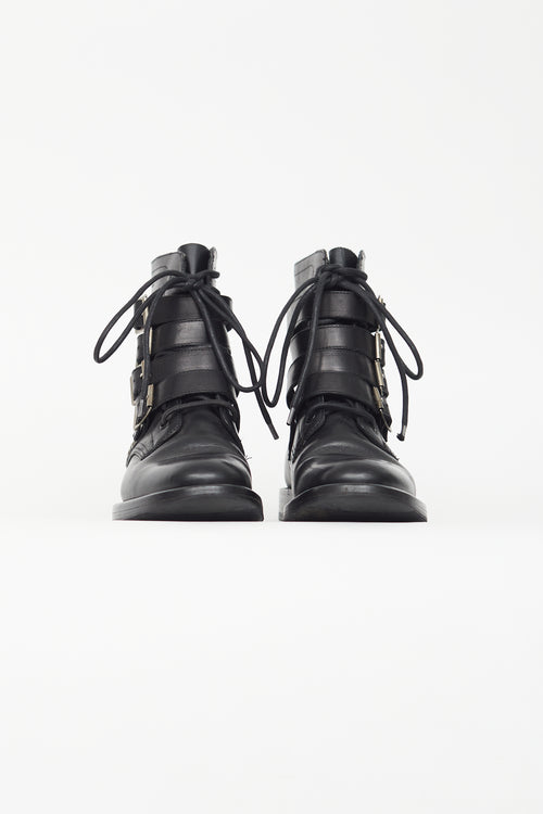 Saint Laurent Black Ranger Studded Combat Boot