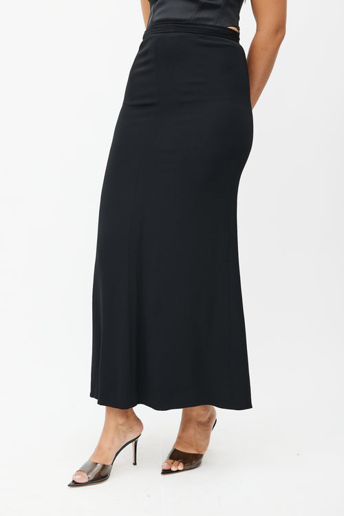 Saint Laurent Black Maxi Skirt