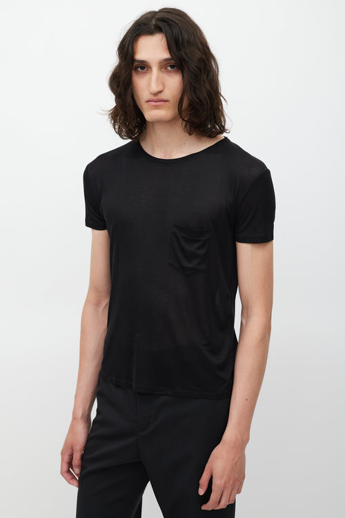 Saint Laurent Black Silk Shirt