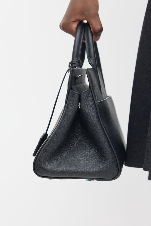 Saint Laurent 2015 Black Leather Small Rive Guache Cabas Bag