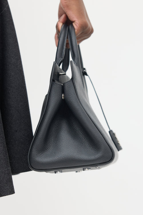 Saint Laurent 2015 Black Leather Small Rive Guache Cabas Bag