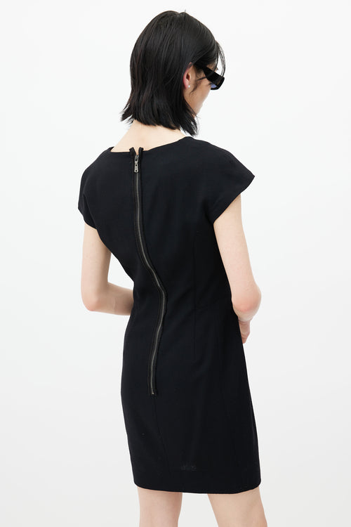 Saint Laurent Black V-Neck Dress