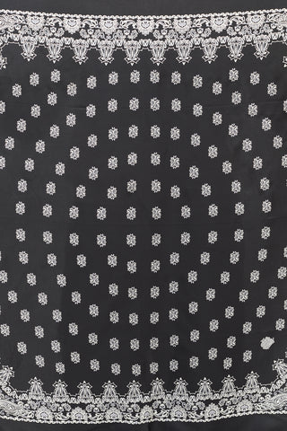 Saint Laurent Black 
White Silk Paisley Bandana