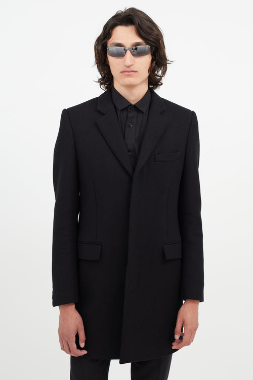 Saint Laurent Black Wool Coat