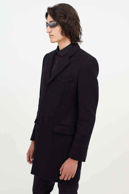 Saint Laurent Black Wool Coat