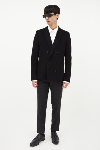 Saint Laurent Black Wool Double Breasted Blazer