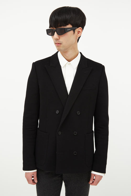 Saint Laurent Black Wool Double Breasted Blazer