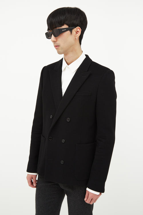 Saint Laurent Black Wool Double Breasted Blazer