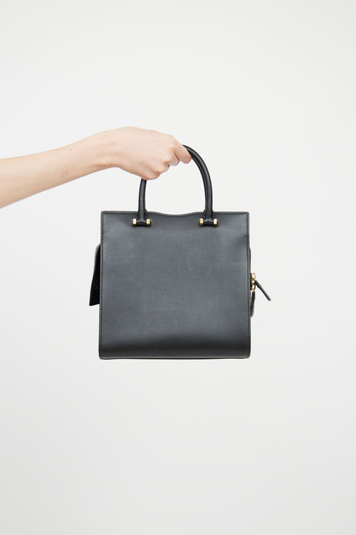 Saint Laurent Black Grained Uptown Tote