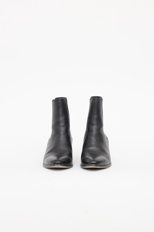 Saint Laurent Black Chelsea Western Boot