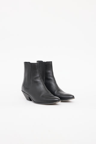 Saint Laurent Black Chelsea Western Boot