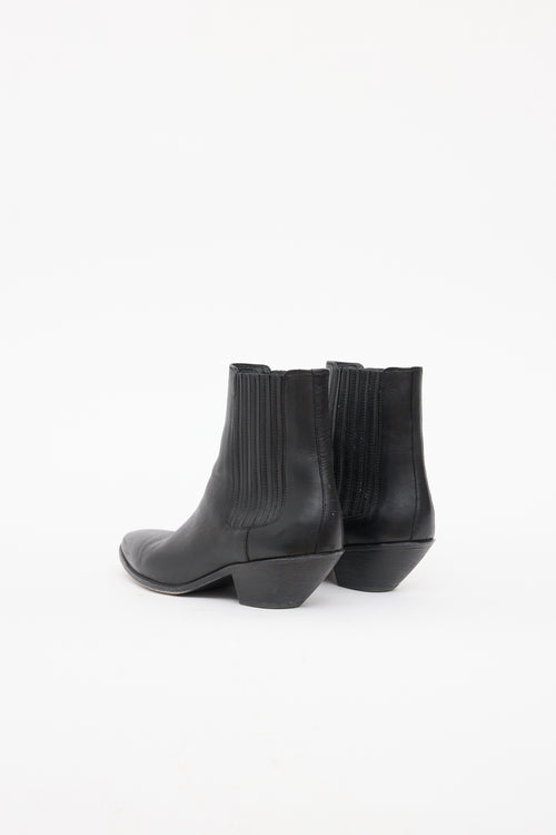 Saint Laurent Black Chelsea Western Boot