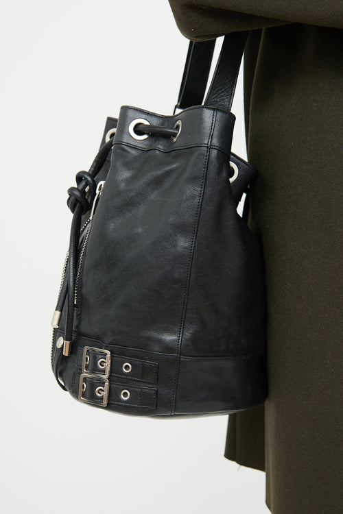 Saint Laurent Black Rider Bucket Bag