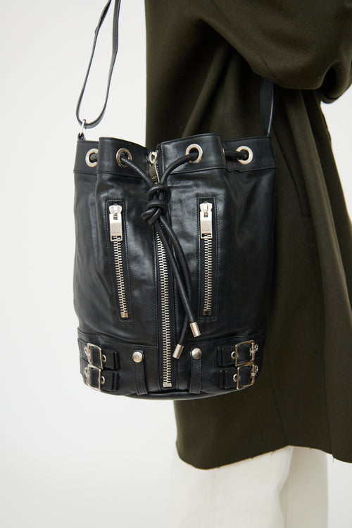 Saint Laurent Black Rider Bucket Bag