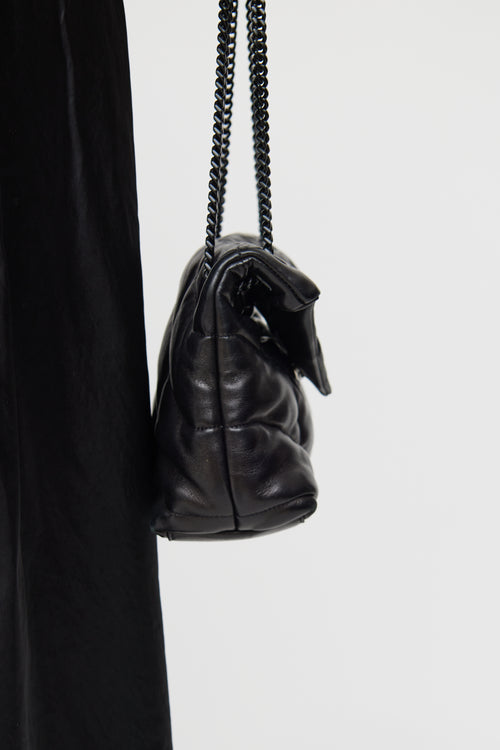 Saint Laurent Black Medium Loulou Puffer Bag