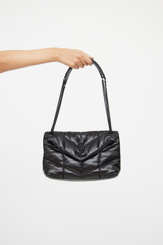 Saint Laurent Black Medium Loulou Puffer Bag