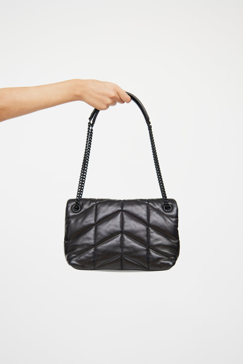 Saint Laurent Black Medium Loulou Puffer Bag