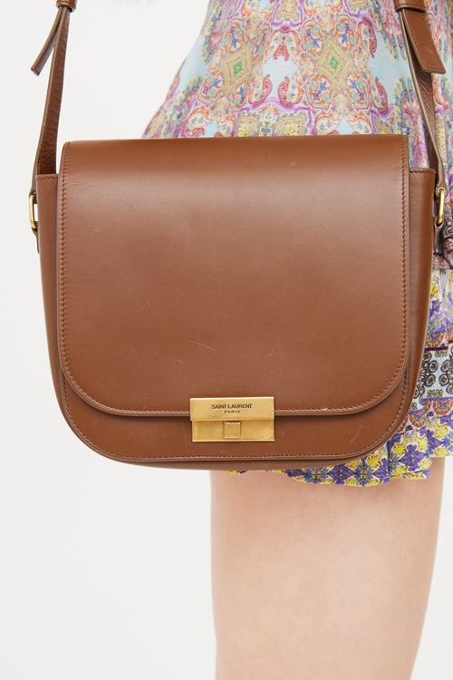 Saint Laurent Brown Smooth Betty Satchel