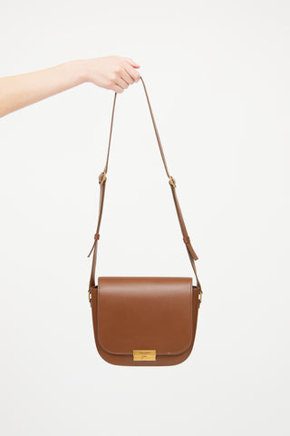 Saint Laurent Brown Smooth Betty Satchel