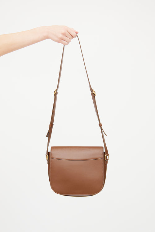 Saint Laurent Brown Smooth Betty Satchel