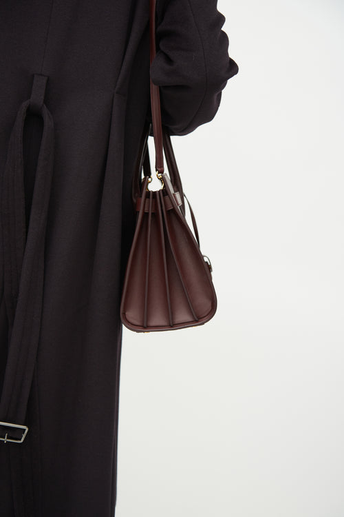 Saint Laurent Burgundy Sac De Jour Leather Bag