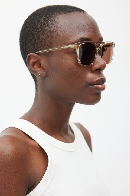 Saint Laurent Clear 
Brown SL455 Sunglasses