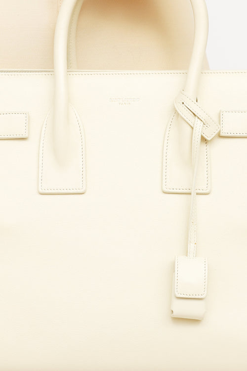 Saint Laurent White Mini Sac De Jour Bag