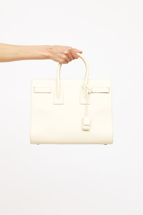 Saint Laurent White Mini Sac De Jour Bag