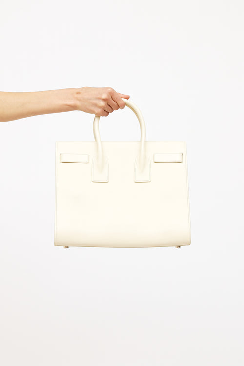 Saint Laurent White Mini Sac De Jour Bag