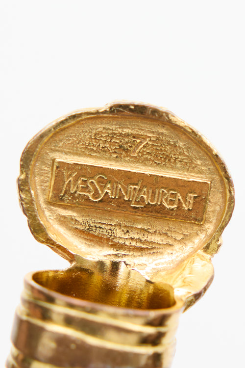 Saint Laurent Gold 
Blue Arty Ring