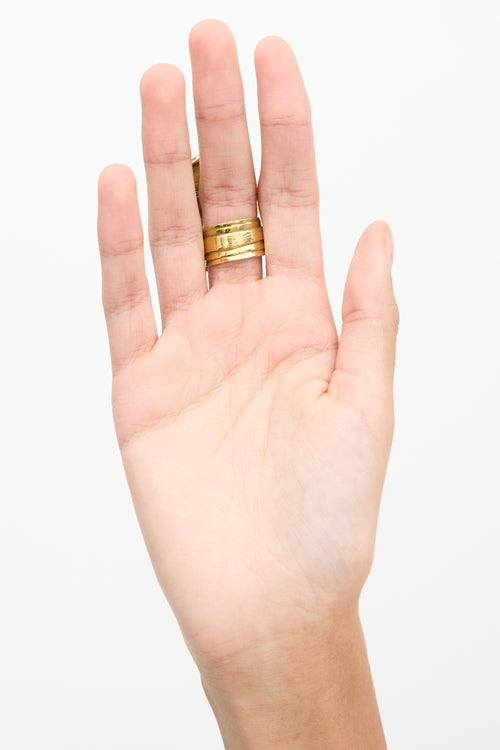 Gucci Gold 
Coral Orange Arty Ring