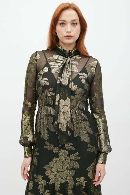 Silk Floral Dress