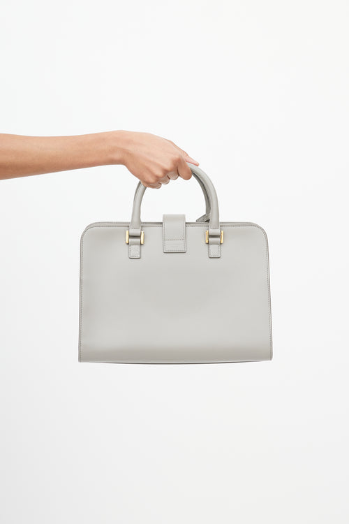 Saint Laurent Grey Cabas Top Handle Shoulder Bag