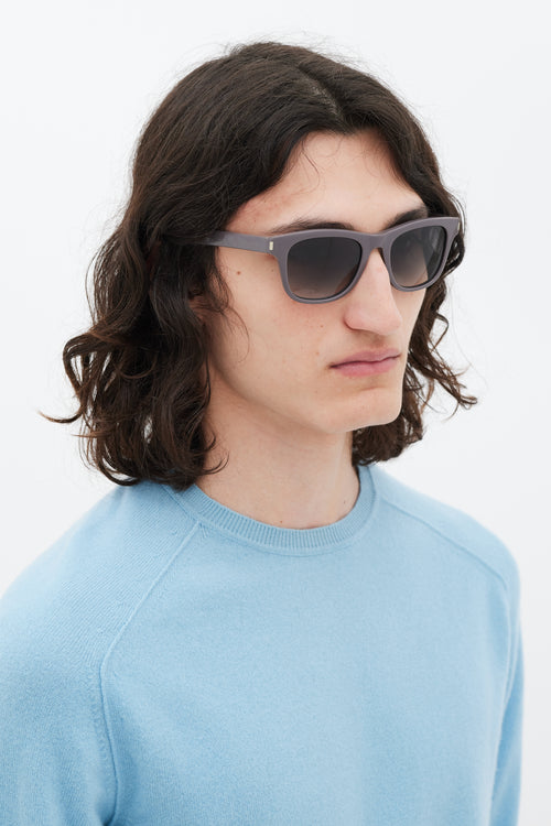 Saint Laurent Grey Classic 2 Wayfarer Sunglasses